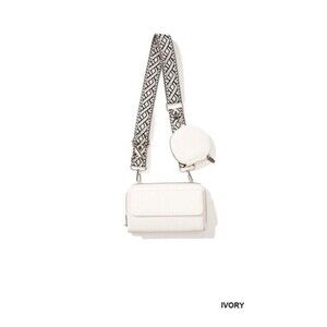 VEGAN LEATHER CROSSBODY DUO WALLET HANDBAG